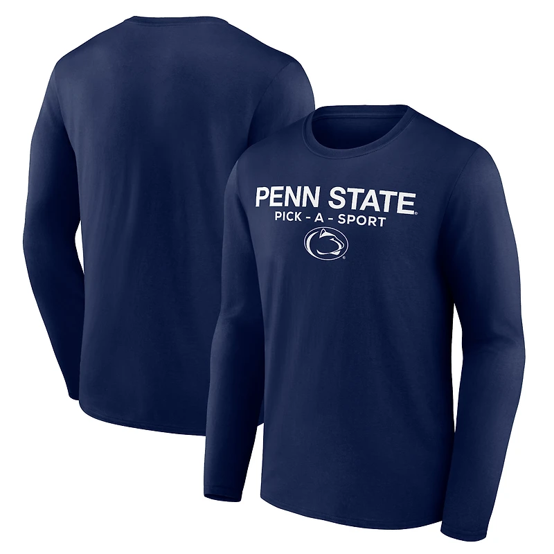 Men's Navy Penn State Nittany Lions Authentic Pick-A-Sport Long Sleeve T-Shirt