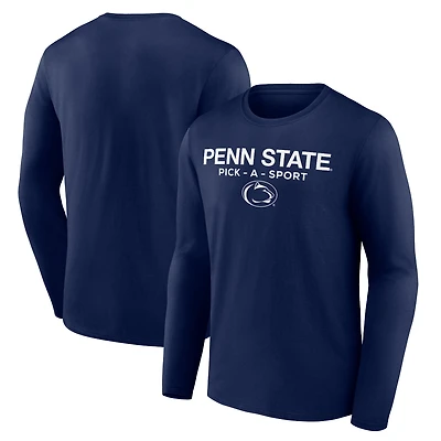 Men's Navy Penn State Nittany Lions Authentic Pick-A-Sport Long Sleeve T-Shirt