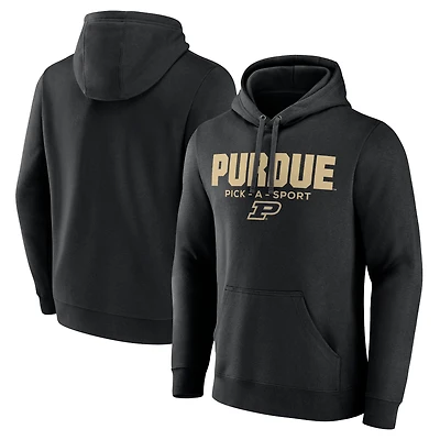 Men's Black Purdue Boilermakers Authentic Pick-A-Sport Pullover Hoodie