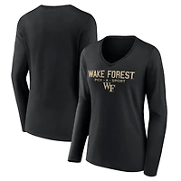 Women's Black Wake Forest Demon Deacons Authentic Pick-A-Sport Long Sleeve V-Neck T-Shirt
