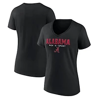 Women's Black Alabama Crimson Tide Authentic Pick-A-Sport V-Neck T-Shirt