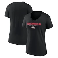 Women's Black Georgia Bulldogs Authentic Pick-A-Sport V-Neck T-Shirt