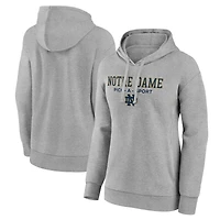 Women's Heather Gray Notre Dame Fighting Irish Authentic Pick-A-Sport Pullover Hoodie