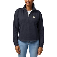 Women's League Collegiate Wear Heather Blue Marquette Golden Eagles Victory Springs Tri-Blend Quarter-Zip Pullover Sweatshirt