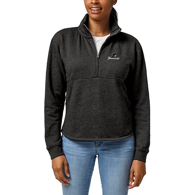 Women's League Collegiate Wear Heather Charcoal Providence Friars Victory Springs Tri-Blend Quarter-Zip Pullover Sweatshirt