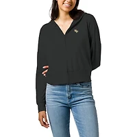 Women's League Collegiate Wear  Black UCF Knights All Day Midi Full-Zip Cropped Hoodie