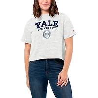 Women's League Collegiate Wear  White Yale Bulldogs Intramural Midi Tri-Blend T-Shirt