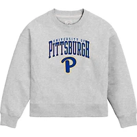 Women's League Collegiate Wear  Ash Pitt Panthers 1636 Boxy Pullover Sweatshirt