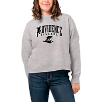 Women's League Collegiate Wear  Ash Providence Friars 1636 Boxy Pullover Sweatshirt