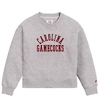 Women's League Collegiate Wear  Ash South Carolina Gamecocks 1636 Boxy Pullover Sweatshirt