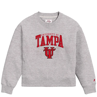 Women's League Collegiate Wear  Ash Tampa Spartans 1636 Boxy Pullover Sweatshirt