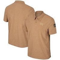 Men's Colosseum Khaki Wake Forest Demon Deacons OHT Military Appreciation Cloud Jersey Desert Polo