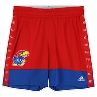 Kansas Jayhawks Team-Issued Red and Blue Shorts from the Basketball Program