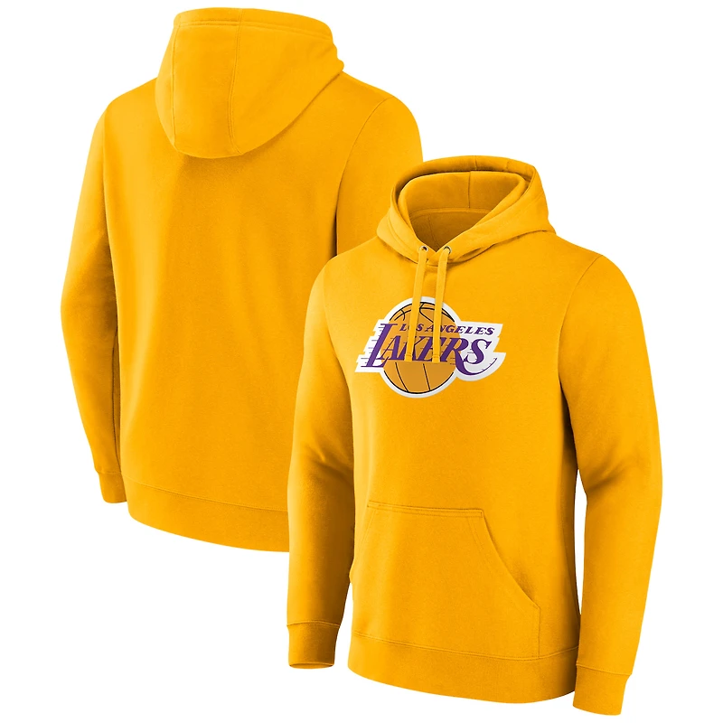 Men's Fanatics  Gold Los Angeles Lakers Primary Logo Pullover Hoodie