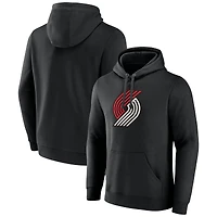 Men's Fanatics  Black Portland Trail Blazers Primary Logo Pullover Hoodie