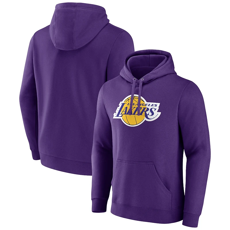 Men's Fanatics Purple Los Angeles Lakers Primary Logo Pullover Hoodie