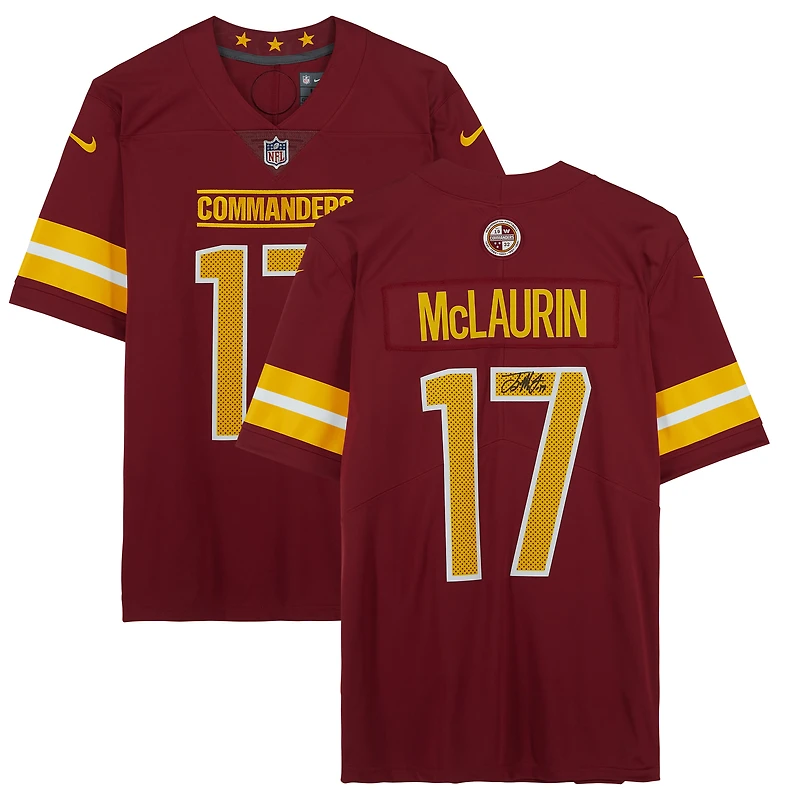 Terry McLaurin Washington Commanders Autographed Burgundy Nike Limited Jersey