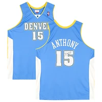 Carmelo Anthony Denver Nuggets Autographed Light Blue Mitchell & Ness 2003-04 Authentic Jersey