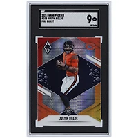 Justin Fields Chicago Bears 2021 Panini Phoenix Fire Burst #108 SGC Authenticated Rookie Card
