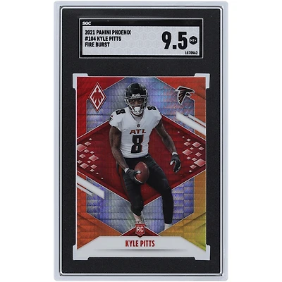 Kyle Pitts Atlanta Falcons 2021 Panini Phoenix Fire Burst #104 SGC Authenticated 9.5 Rookie Card