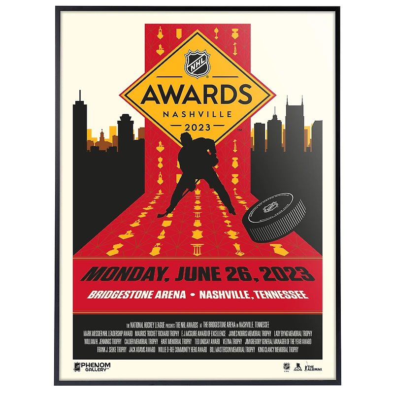 Phenom Gallery 2023 NHL Awards 18" x 24" Deluxe Framed Serigraph