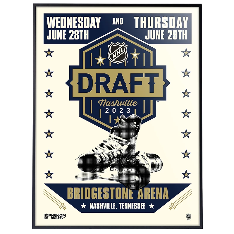 Phenom Gallery 2023 NHL Draft 18" x 24" Deluxe Framed Serigraph