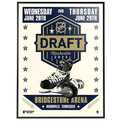 Phenom Gallery 2023 NHL Draft 18" x 24" Deluxe Framed Serigraph