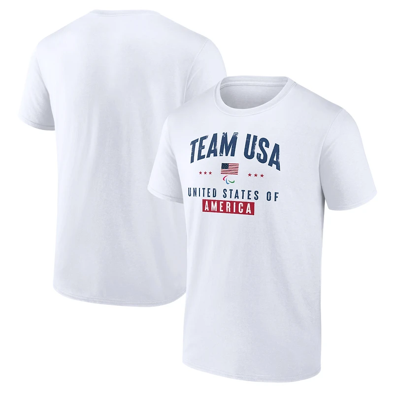 Men's Fanatics White Team USA Paralympics Historic Freedom T-Shirt