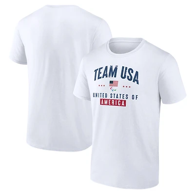 Men's Fanatics White Team USA Paralympics Historic Freedom T-Shirt