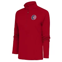 Women's Antigua  Red Chicago Cubs Patriotic Tribute Half-Zip Pullover Top