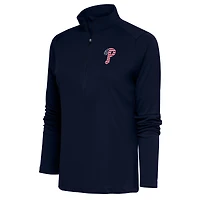 Women's Antigua  Navy Philadelphia Phillies Patriotic Tribute Half-Zip Pullover Top
