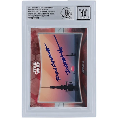 Doug Chiang & Ryan Church Star Wars Autographed 2015 Topps The Force Awakens #1 BGS Authenticated 10 Auto Card