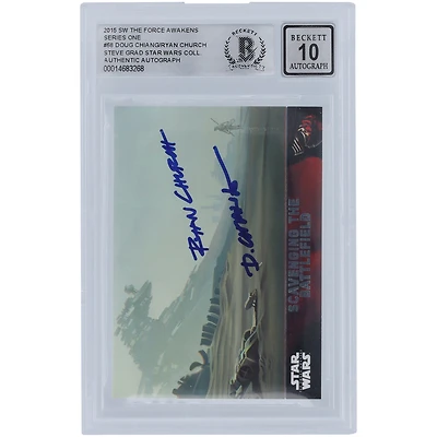 Doug Chiang & Ryan Church Star Wars Autographed 2015 Topps The Force Awakens #68 BGS Authenticated 10 Auto Card