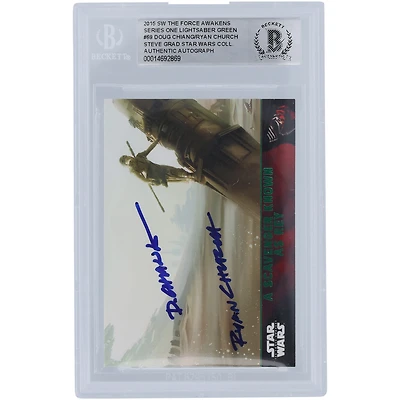 Doug Chiang & Ryan Church Star Wars Autographed 2015 Topps The Force Awakens #69 BGS Authenticated Authenticated Card