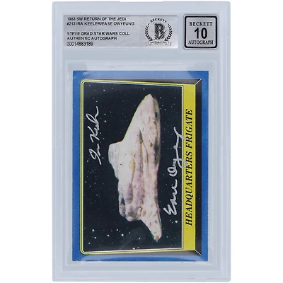 Ira Keeler and Ease Owyeung Star Wars Autographed 1983 Topps Return of the Jedi #213 BGS Authenticated 10 Auto Card