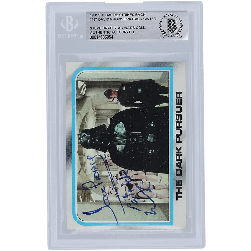 David Prowse and Patrick Ginter Star Wars Autographed 1980 Topps The Empire Strikes Back #187 BGS Authenticated Authenticated Card