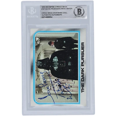 David Prowse and Patrick Ginter Star Wars Autographed 1980 Topps The Empire Strikes Back #187 BGS Authenticated Authenticated Card
