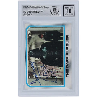 David Prowse & Patrick Ginter Star Wars Autographed 1980 Topps The Empire Strikes Back #187 BGS Authenticated 10 Auto Card