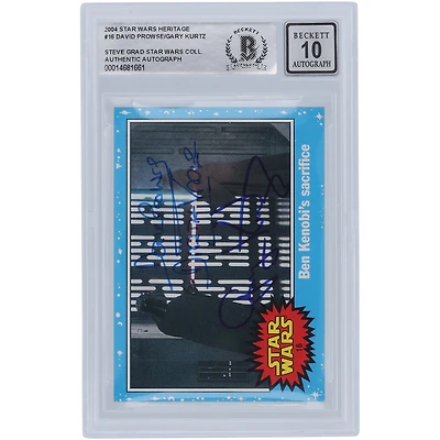 David Prowse & Gary Kurtz Star Wars Autographed 2004 Topps Heritage #16 BGS Authenticated 10 Auto Card with "Darth Vader" Inscription