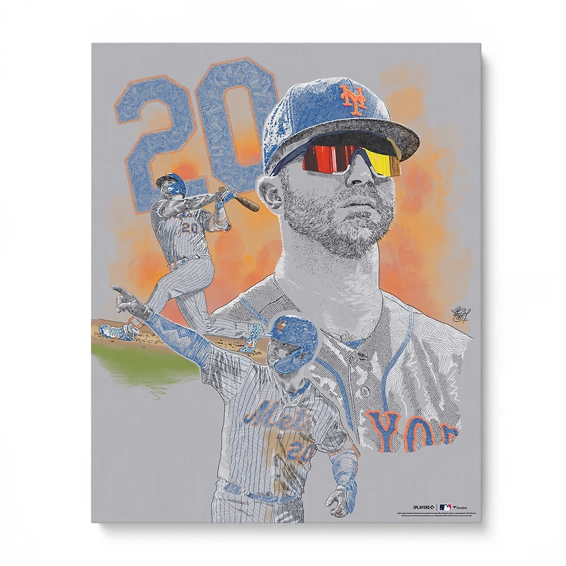 Pete Alonso New York Mets Unsigned 8" x 10" Photo Print - Art by Maz Adams