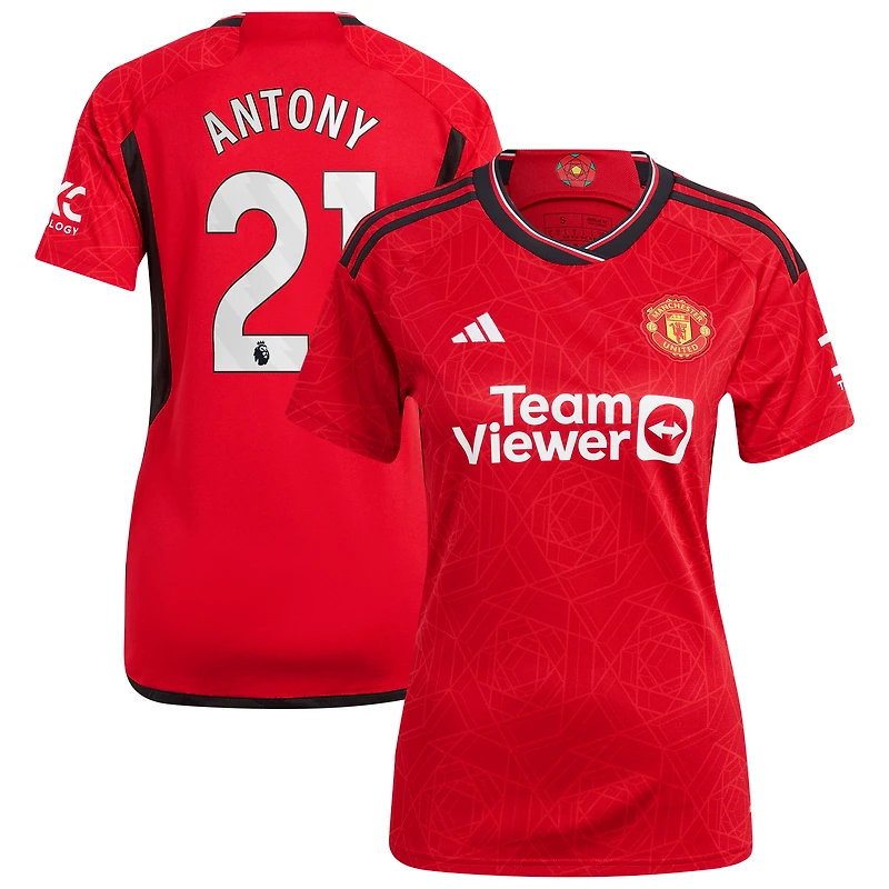 Women's adidas Antony Red Manchester United 2023/24 Home Replica Player Jersey