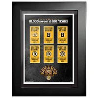 Boston Bruins Centennial 12" x 16" Banners Framed Print