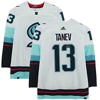 Brandon Tanev Seattle Kraken Autographed White Adidas Authentic Jersey