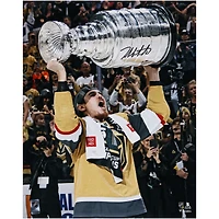 Zach Whitecloud Vegas Golden Knights Autographed 2023 Stanley Cup Champions 16" x 20" Raising Cup Photograph