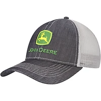 Men’s Charcoal John Deere Trucker Adjustable Hat