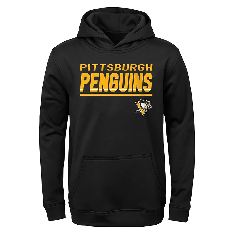 Youth Black Pittsburgh Penguins Headliner Pullover Hoodie