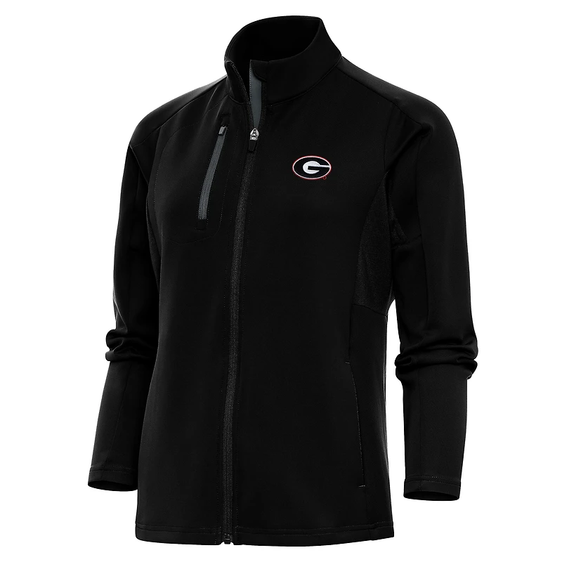 Women's Antigua  Black Georgia Bulldogs Generation Full-Zip Jacket