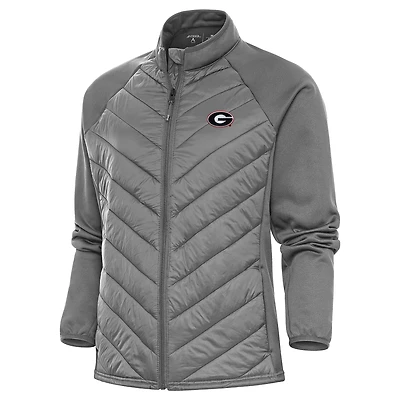 Women's Antigua  Steel Georgia Bulldogs Altitude Full-Zip Jacket