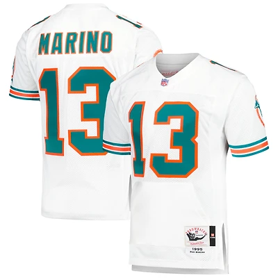 Men's Mitchell & Ness Dan Marino White Miami Dolphins 1995 Authentic Throwback Retired Player Pocket Jersey