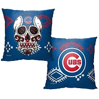 The Northwest Group Chicago Cubs 16" x 16" Candy Skull Printed Throw Pillow